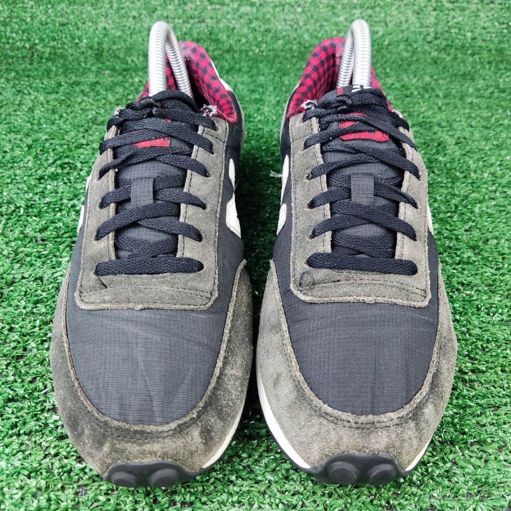 New Balance Sneakers Womens 9 Black WL410DSC 410 Plaid Ripstop Suede Retro Shoes - Picture 2 of 8